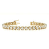 Moissanite Bracelet in Yellow Gold Pearl-shaped River