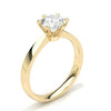 Moissanite Ring in Yellow Gold with a Solitaire 6 prongs set
