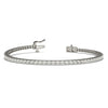White Gold bracelet with Princess cut Moissanites in a river set