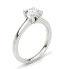 Sterling Silver Ring with Moissanite Solitaire set with 4 round prongs